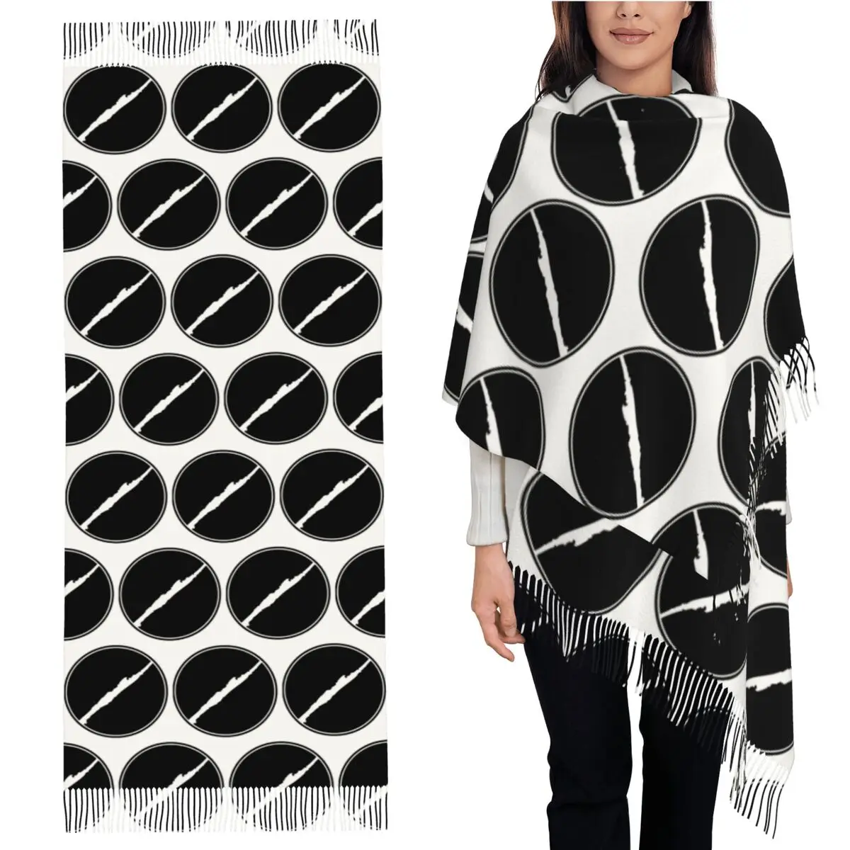 

135, шарф с логотипом Silent Planet Merch, шарфы с кисточками, женские мягкие теплые шали и накидки, большая осенне-зимняя шаль