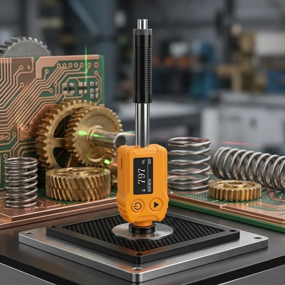 LS252C Digital Leeb Hardness Tester for Metalworking Applications with 128x64 Dot Screen and Rechargeable Lithium Power