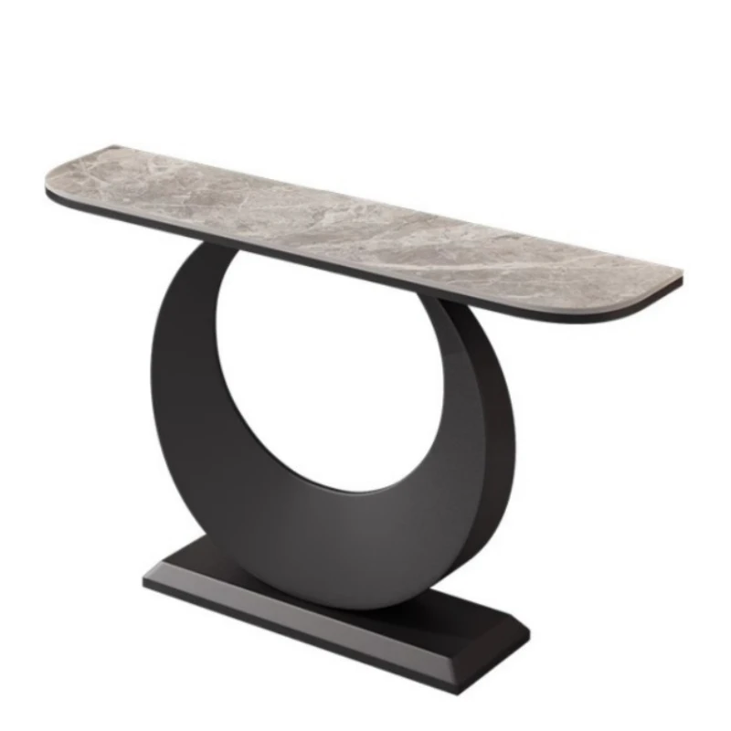

Entrance table End view table Rock slab Italian entry cabinet Light luxury living room against the wall Simple table Modern