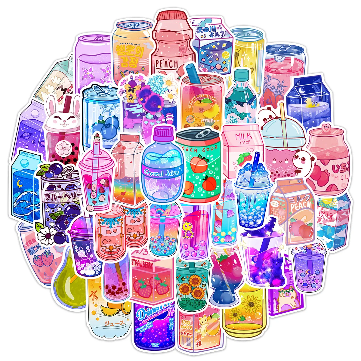 Autocollants de scrapbooking style Kawaii Ins, 10/25/50 pièces, stickers graffiti pour bagages de voyage, bouteille d\'eau, réfrigérateur, téléphone