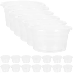 20 Pcs Reptile Water Box Animal Reusable Dish Bowl Tank Plastic Convenient Compact Household Transparent Daily Food Cup