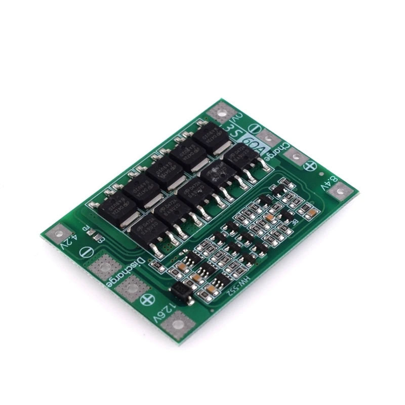 3S 60A Li-Ion Lithium Battery Charger Protection Board 18650 BMS For Drill Motor 11.1V 12.6V/14.8V 16.8V Enhance/Balance