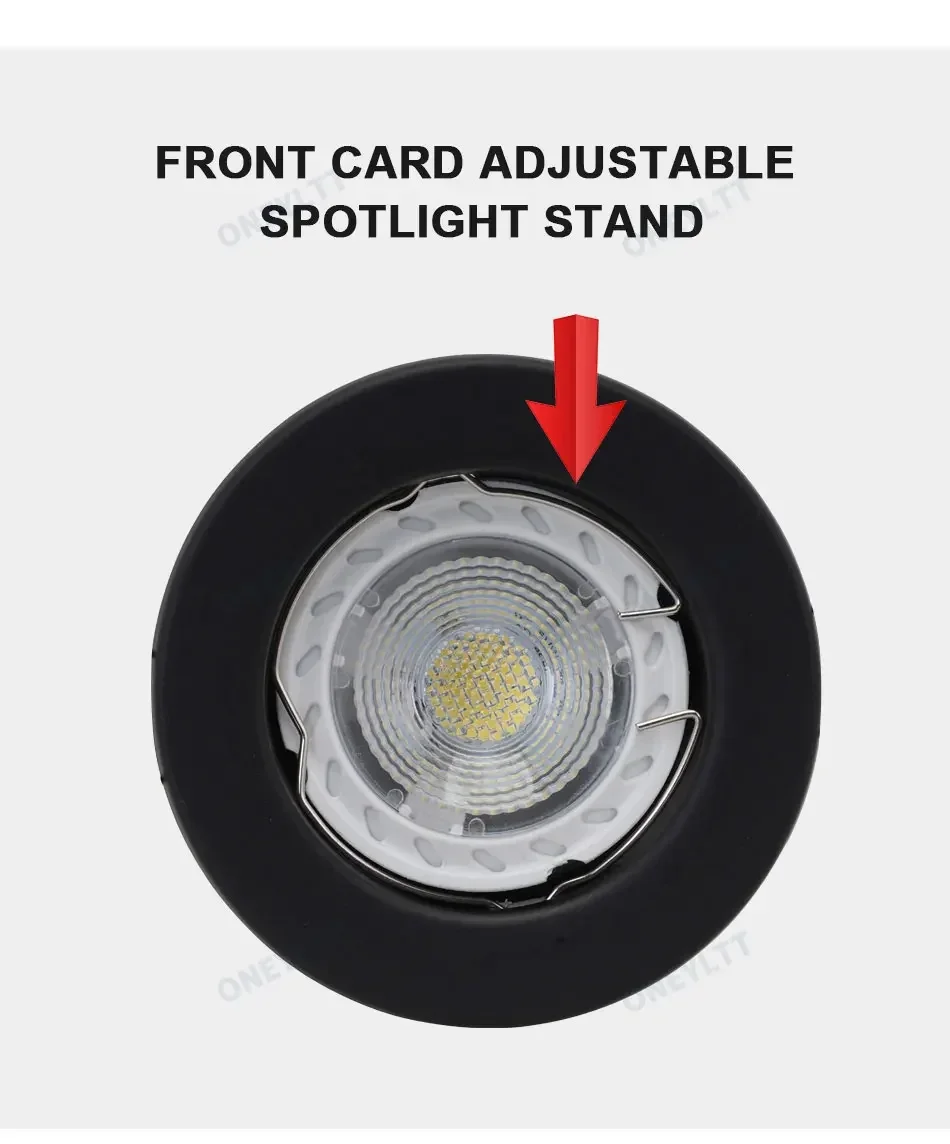 6pcs Recessed Downlight Frame LED Ceiling Fixtures Downlight GU10 MR16 Ceiling Spot Lights Fitting Fixture