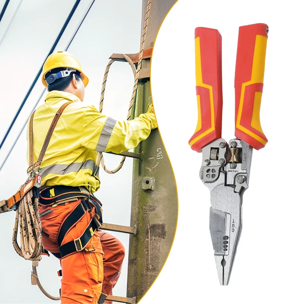 

8-in-1 Multi-function Wire Stripper Electricians Voltage Testing Cable Cutting Scissors Crimping Pliers Dropshipping