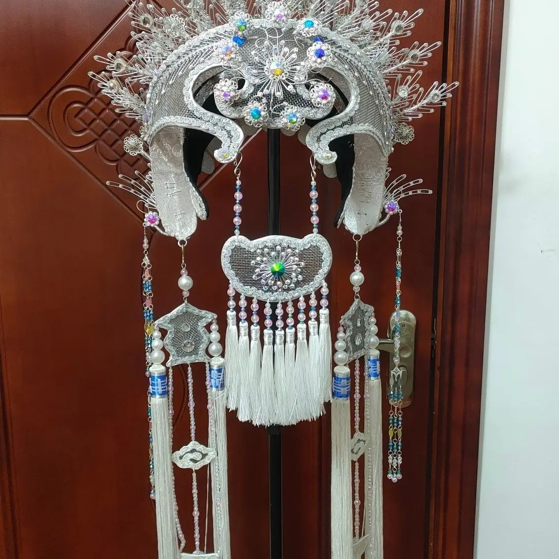 Cantonese opera phoenix crown, imported Czech rhinestones