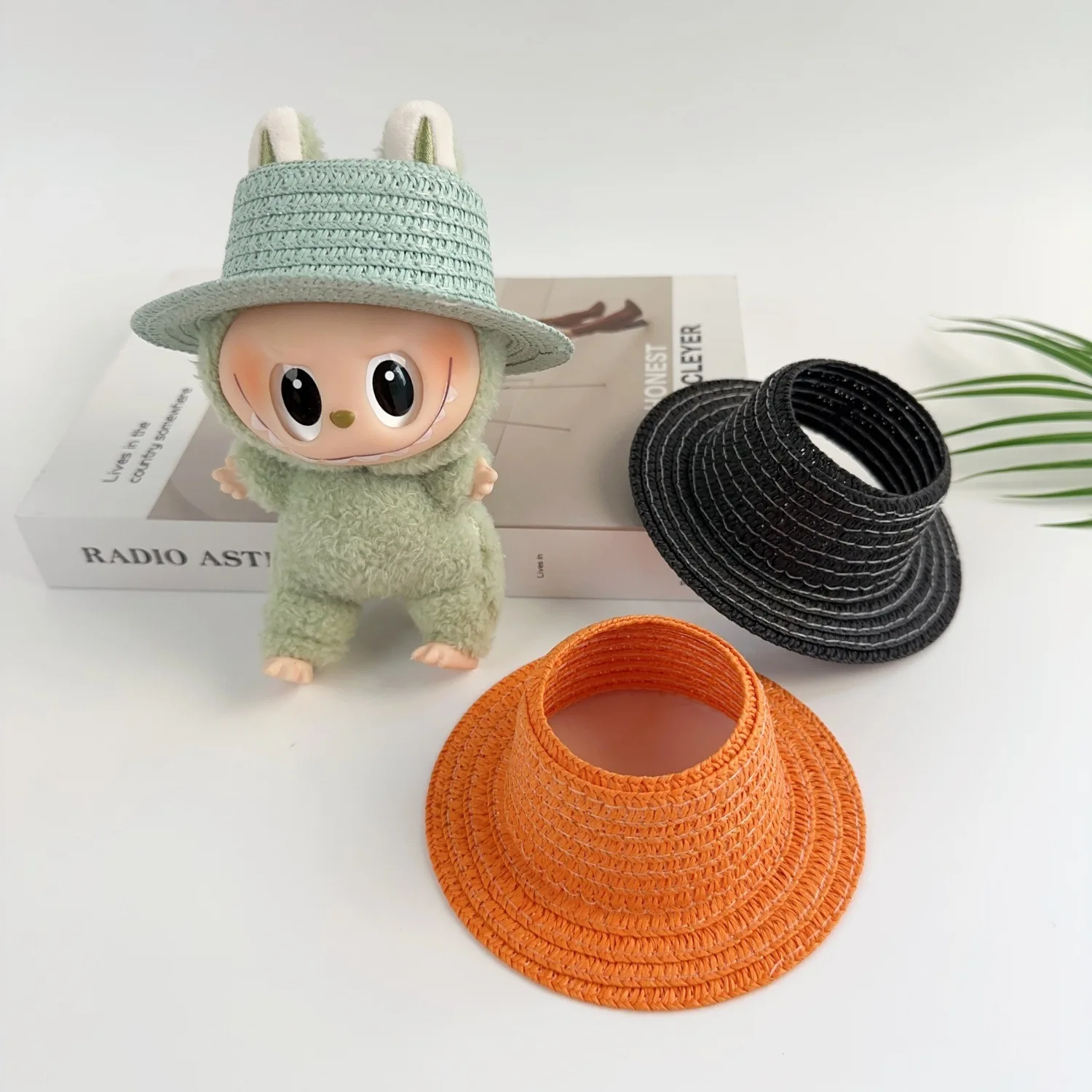 

Clothes Accessories For Labubu 15/17Cm Dolls 1st To 3rd Generation Decorative Hat Solid - Color Straw Hat Accessories