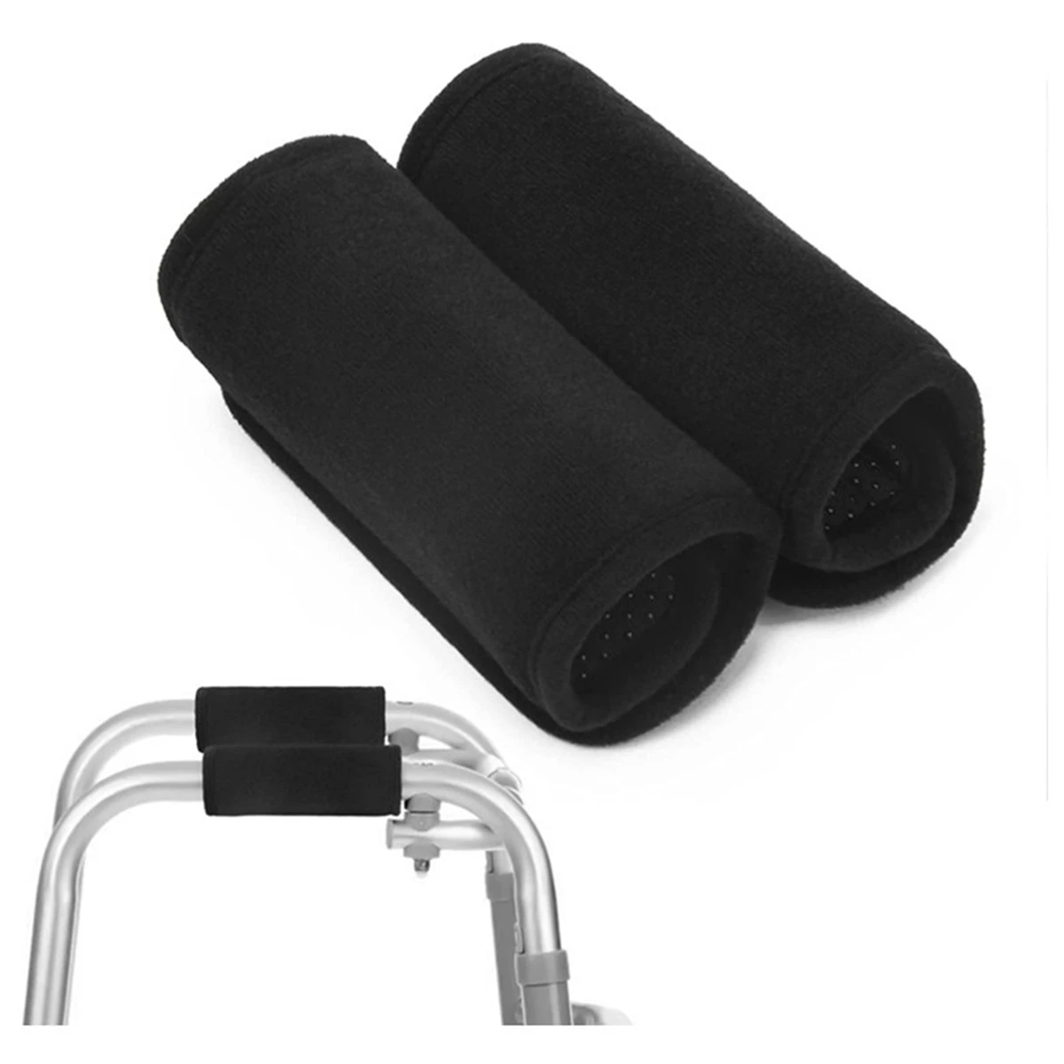 2Pcs Wheelchair Armrest Pads, Velvet Wheelchair Armrest Covers, Non Slip Arm Rest Cover Cushion Pad for Wheelchairs