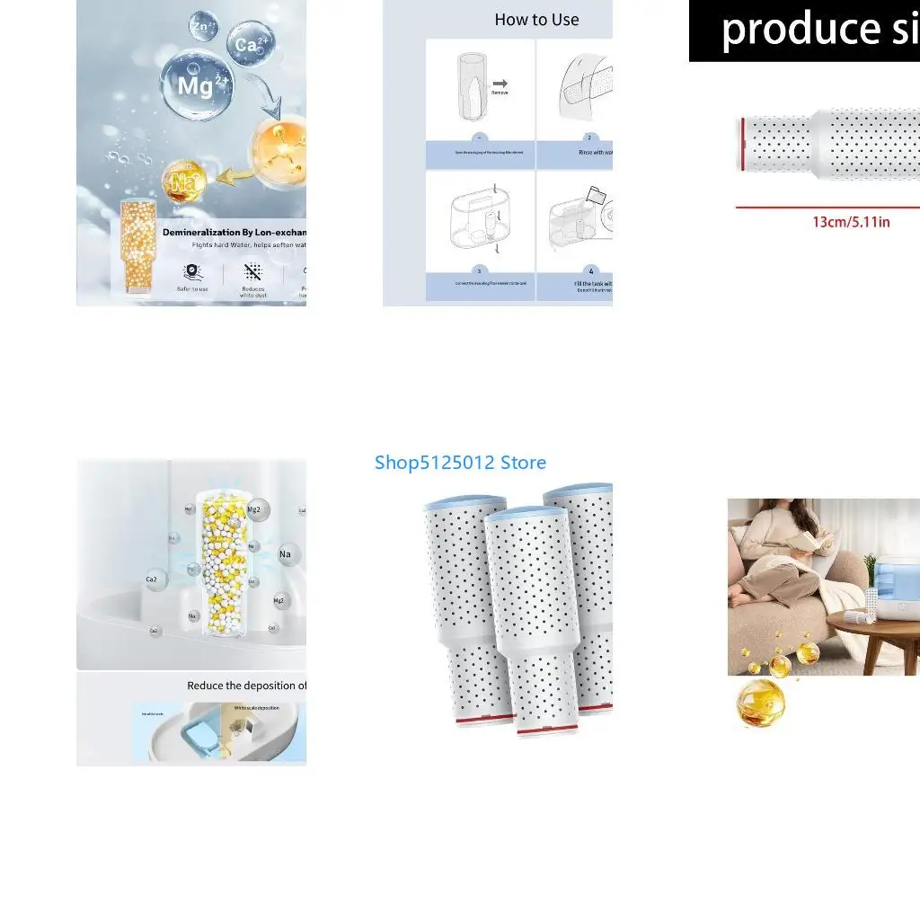 G8TC Pack of 3 Cartridges Designed for Humidifiers to Support Clean Operation