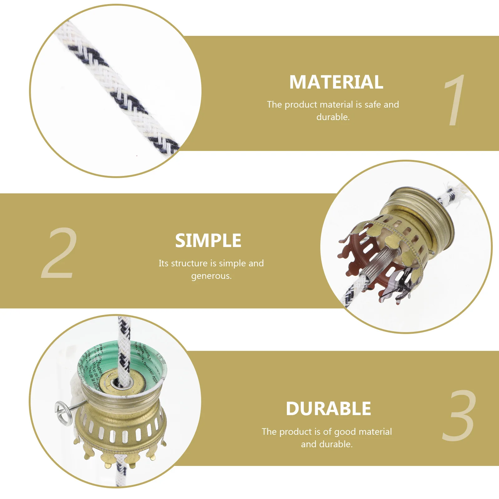 

Gold Plated Lamp Holder Durable Iron Material Simple Structure DIY Small Oil Lamp Base Holder for Kerosenes