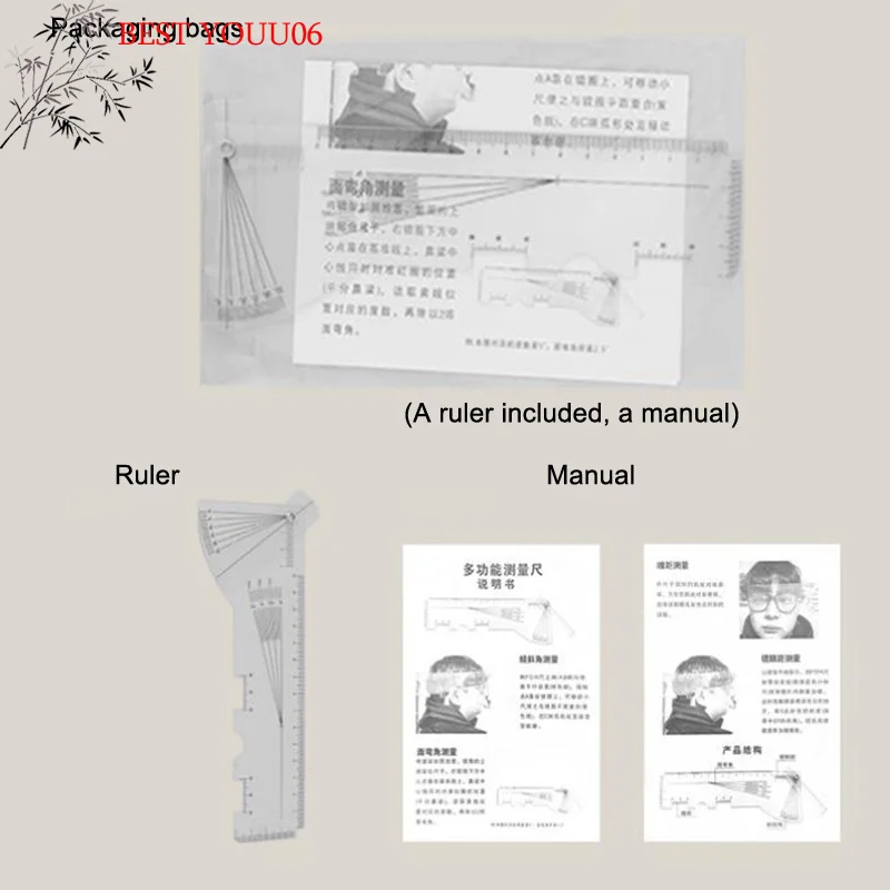 Hot 1Pcs Multifunctional Auxiliary Eyeglass Adjustment Measuring Tools Oblique Angle Ruler Distance Meter Eye Ophthalmic Tool