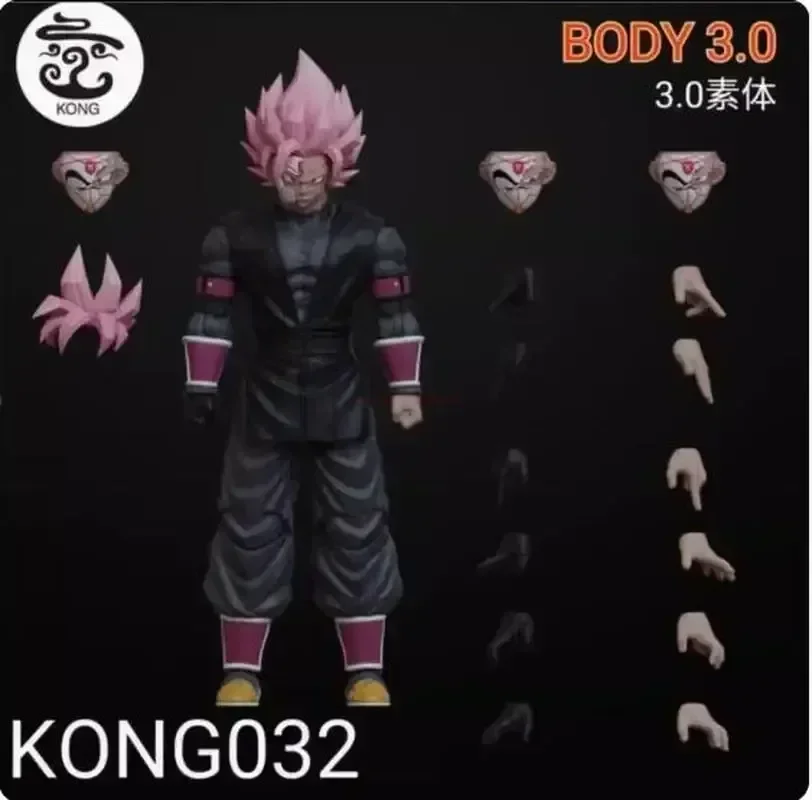 Dragon Ball Action Figure Brinquedos, Estúdio Beast Warrior, Ssj3 Mask Goku, Shf Preto, Estatueta Sh, Cabelo Rosa, 030 031 032