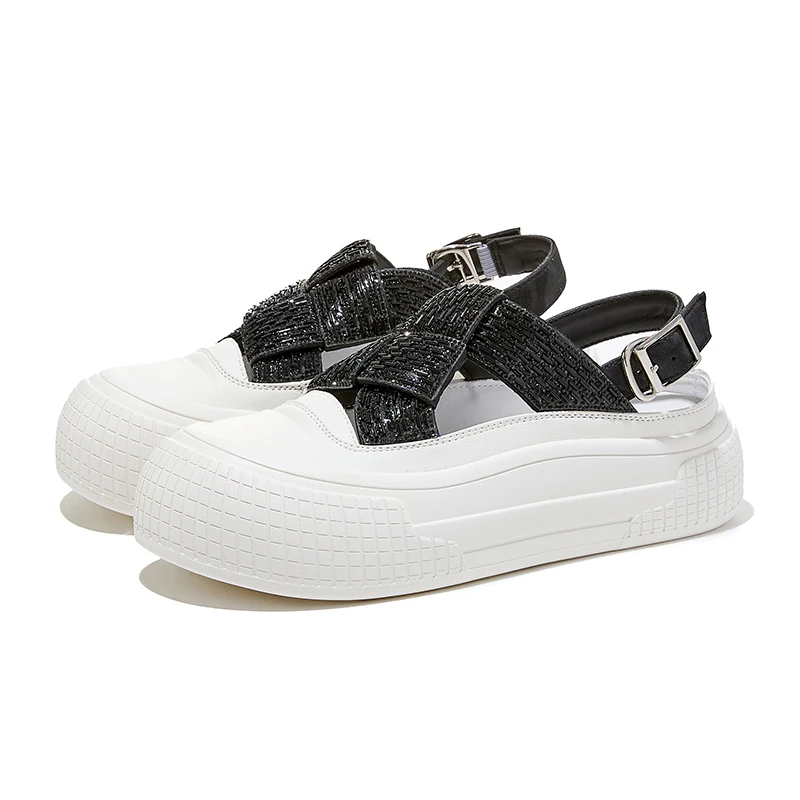

AIYUQI 2026 New Women's sandals Shoe Thicksoled Woven buckle casual women sandals Plus Size Casual Summer female Shoes