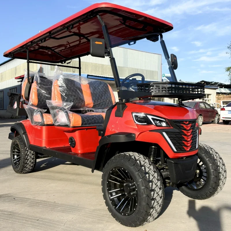 Brand New 72V Lithium Battery 7500W High Power Motor Four Wheel Drive 4*4 Off Road Golf Cart Solar 6 Seat Electric Golf Cart