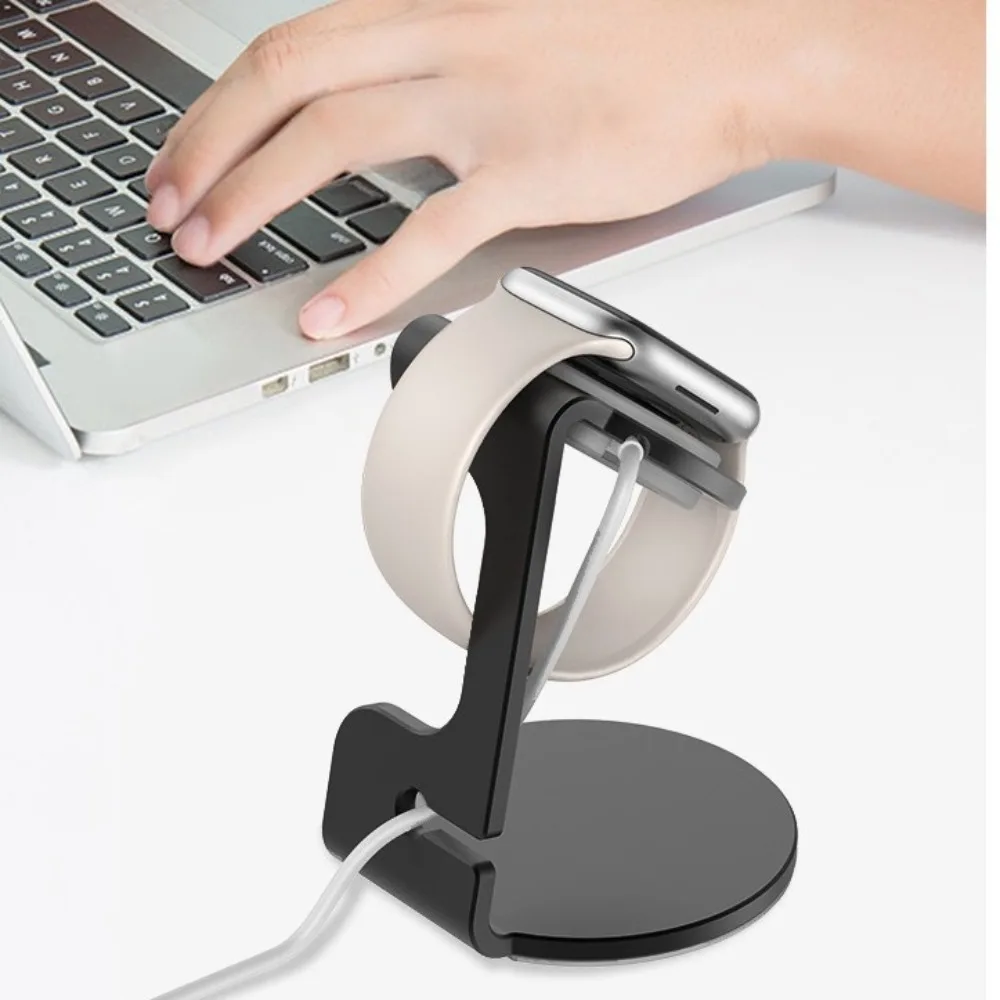 

Стильный металлический кронштейн, подставка для зарядного устройства для часов, магнитный дизайн, компактный размер, подставка для часов, держатель для зарядки, офисное использование