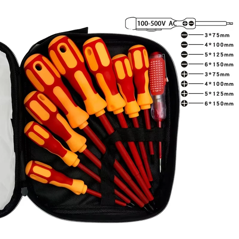 Magnetic Screwdriver Set Heavy Duty Manual Screwdriver Ergonomic Cross-Head Screwdriver Plumxblossom Screwdriver