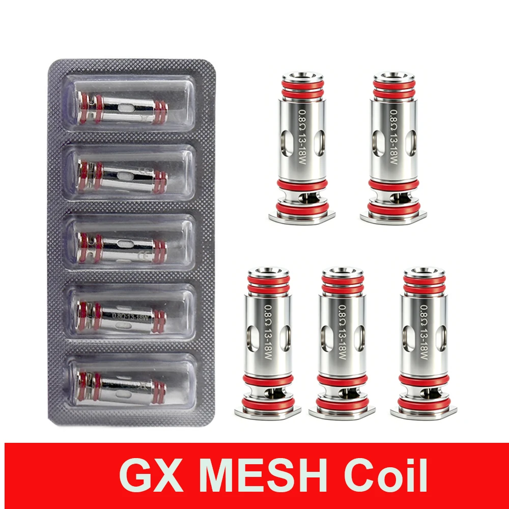 

5 шт. сетчатых испарительных головок GX MTL 0,8 Ом, 1,0 Ом RDL Core для комплектов Freemax Galex Nano Galex Pro