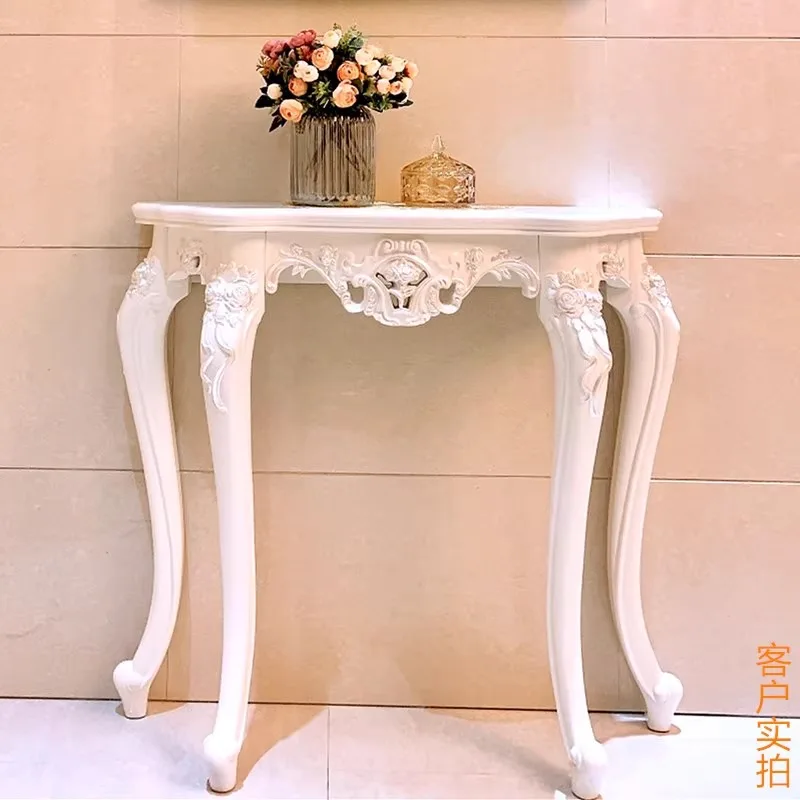 Entrance cabinet European table wall partition living room light luxury semi-round home decoration corridor aisle shelf side cab