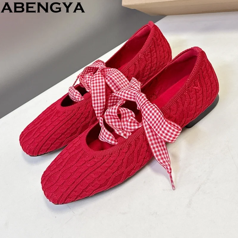 

Весенние женские лоферы с круглым носком, слипоны, повседневные туфли без каблука, тапочки, туфли с бантом, балетки для женщин