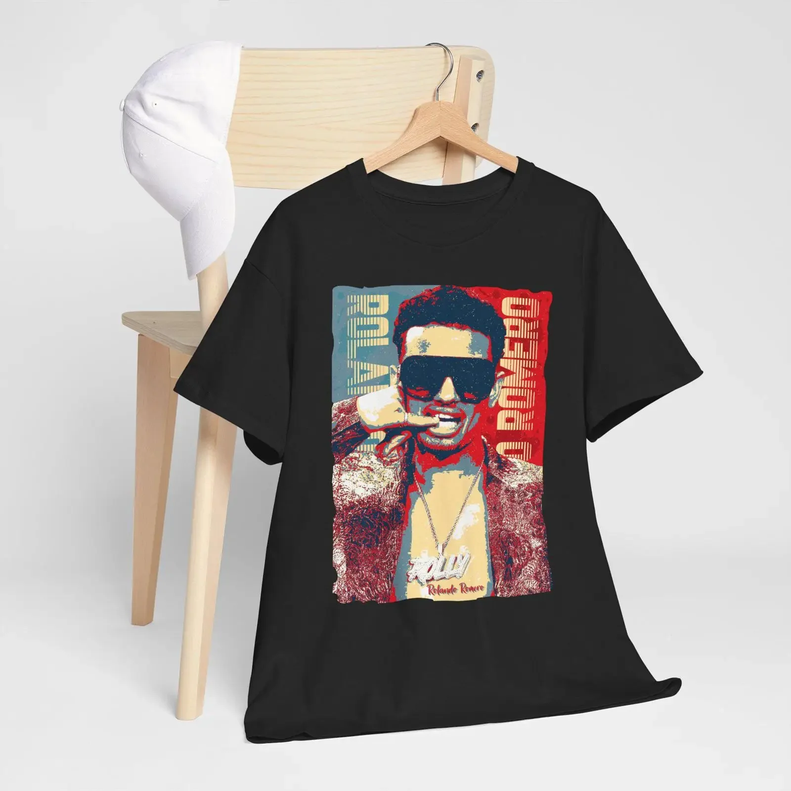 Camiseta de boxeo vintage de Rolando Rolly Romero, artista campeón americano, lavada, transpirable, para hombre, para uso diario