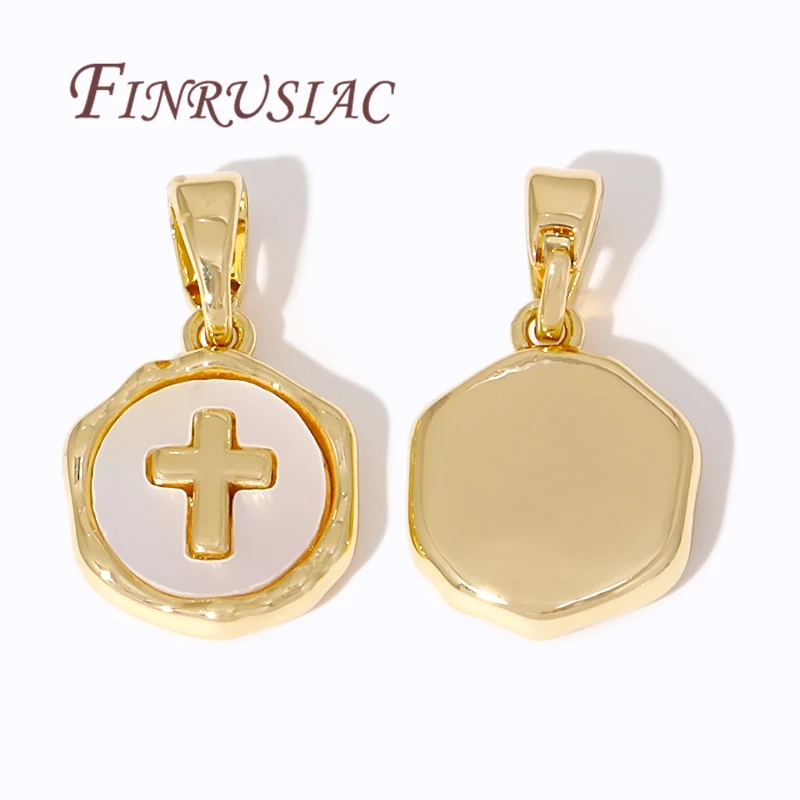18K Real Gold Plated Jesus Cross Pendants For Necklace,Metal Charms For Jewelry Making Supplies DIY Accessories