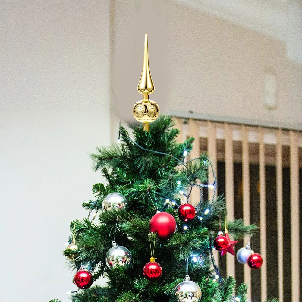 

2Pcs Christmas Tree Toppers Glitter Spherical Star Topper Elegant Festive Design Sparkling Xmas Home Party Decorations