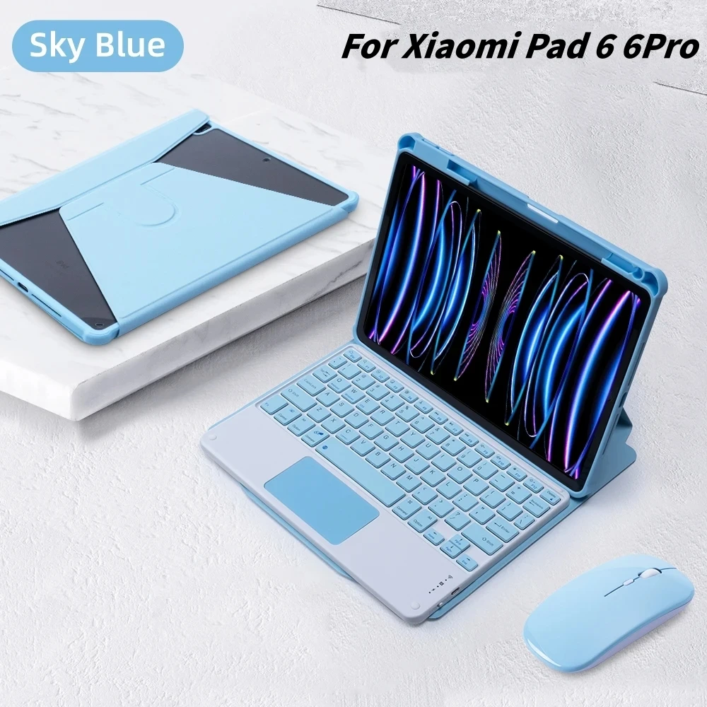 Keyboard case for Xiaomi Pad 6 Pro 2023 11 inch Magnetism Touchpad Keyboard Cover for Xiaomi Mi Pad 6 /6Pro Russian Spanish