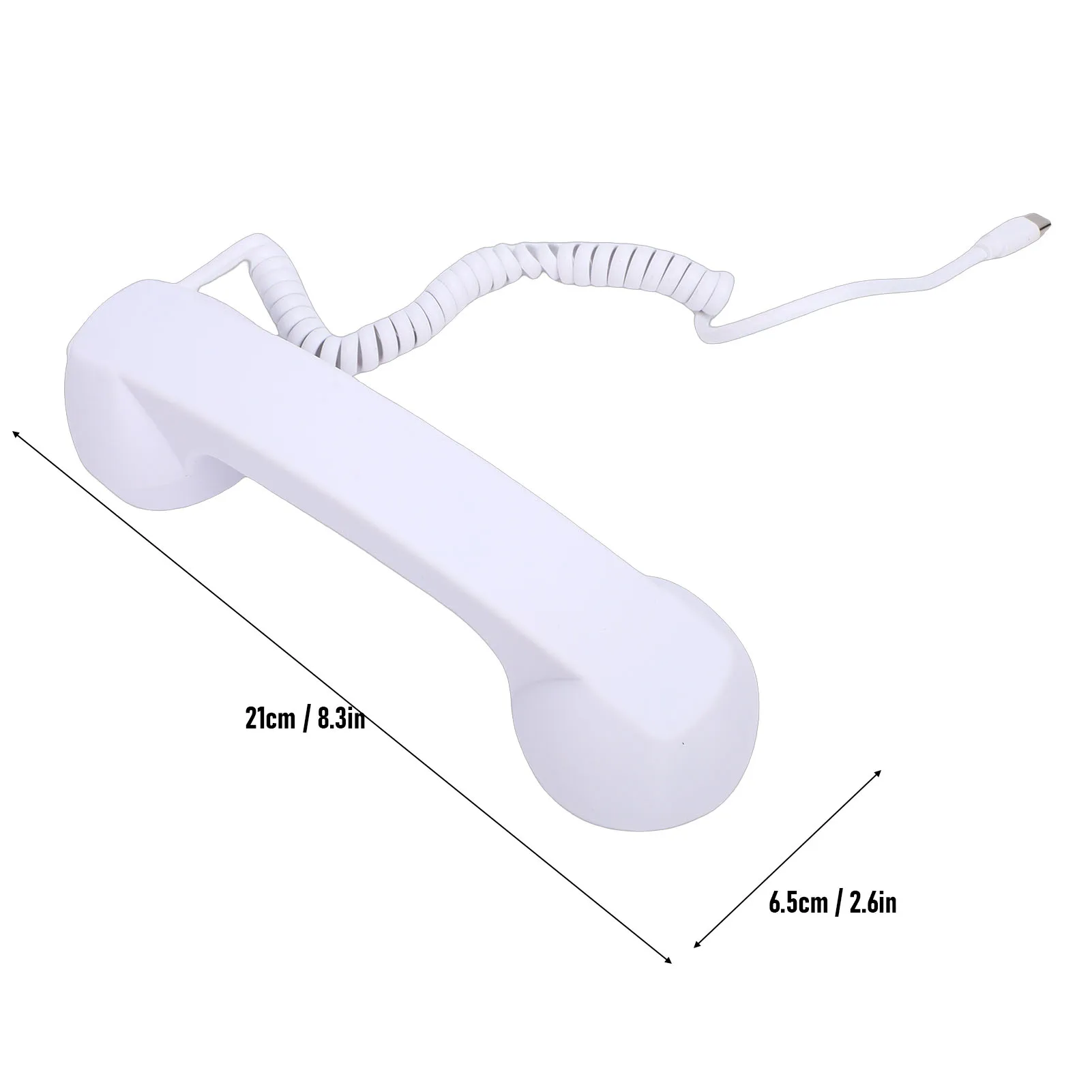 Retro Phone Handset Type C Wired Telephone Handset Handheld Receiver with Mic and Speaker for Conference Call