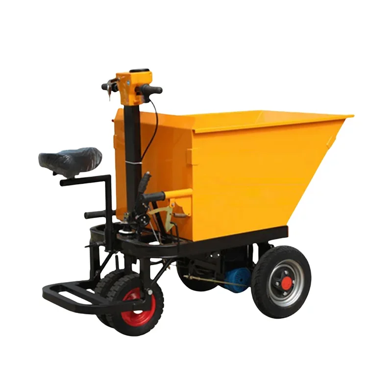 

-forCE 3.0mm Thick Steel Plate With Seats Pedals Construction Site Animal Husbandry Agricultural Electric Ash Hopper Tricycle