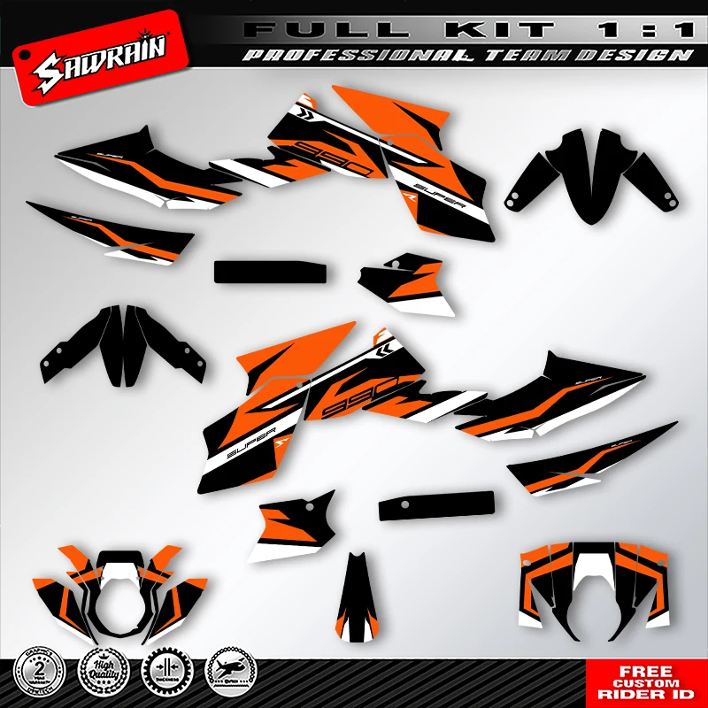 

Sawrain Motorcycle Graphics Backgrounds Decals Stickers Kit Number Name Custom For KTM DUKE 990 2005-2016 990R 2007-2013 005
