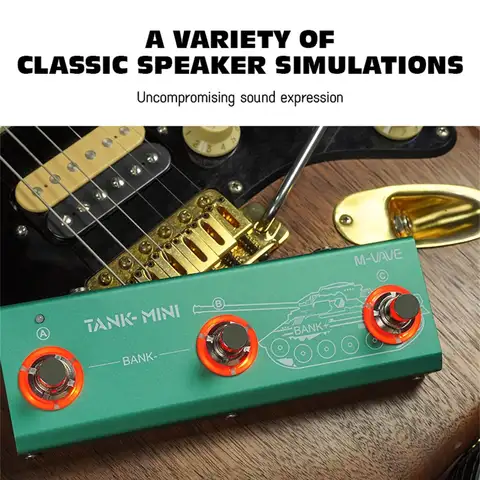 गिटार और बेस के लिए M-VAVE टैंक मिनी मल्टी-इफेक्ट पेडल - IR, OTG रिकॉर्डिंग, बिल्ट-इन एम्प, कैब, डिले, मॉड, FX और रिवर्ब को सपोर्ट करता है 10 best sales क्यूवेव बास - №10
