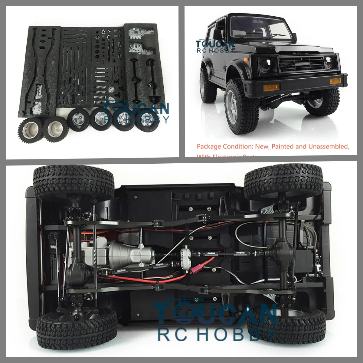 

Capo 1/6 RC Remote Control Car Crawler SIXER1 Samurai DIY Model ESC Motor FS I6S Outdoor Toys For Boys Gift THZH0503-SMT6