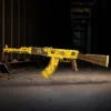 1548 Stücke Gold AK47 Bausteine Pistole Sammlung Spielzeug 1:1 Berühmte Gewehr Modell Bausteine Set Schießbare Simulation Waffe Geschenk 3