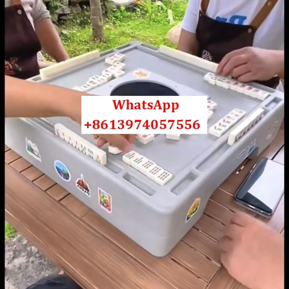 

Mini mahjong tiles, unpowered mahjong table machine, travel dormitory, portable mahjong, outdoor mahjong, camping