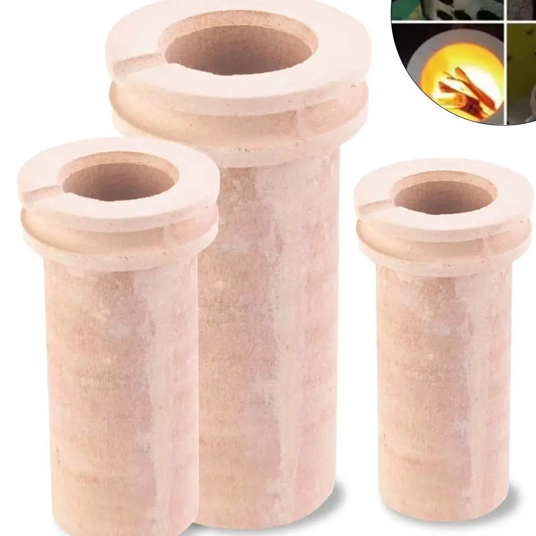 High Temperature Melting Pot 1kg 2kg 3kg Ceramic Crucible for Gold Silver Copper Refining Casting Jewelry Equipment