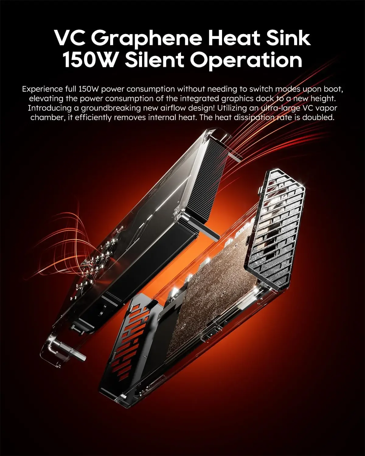 RDNA3 العمارة 2300MHz OCulink PCI4.0x4 USB4 240W PC إمدادات الطاقة AOOSTAR EGPU بطاقة الرسومات RX 7600XT 8GB GDDR6