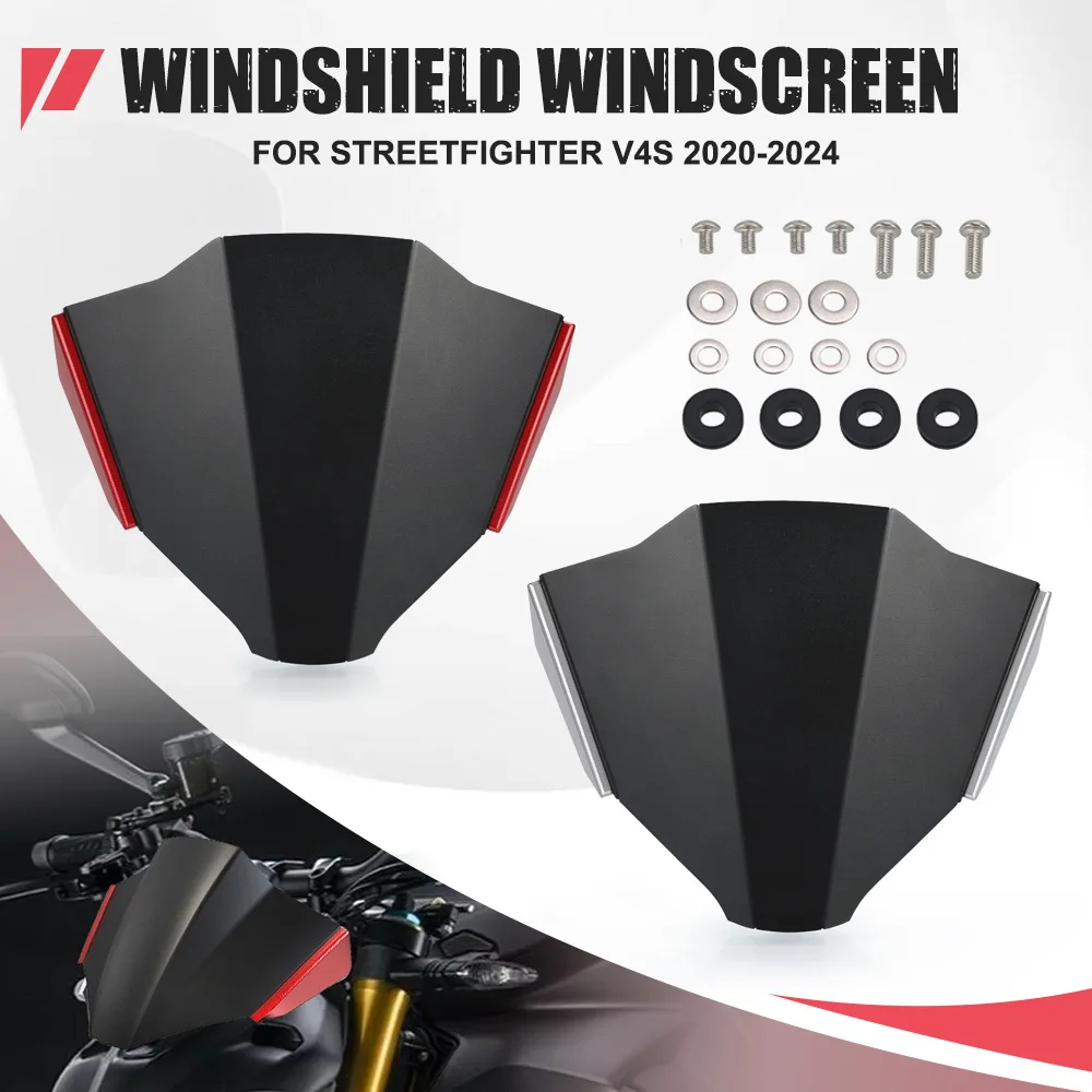 

For Ducati STREETFIGHTER V4S Streetfighter V4 S 2020-2024 Motorcycle Front Windshield Deflectors Protector Parts 2023 2022 2021