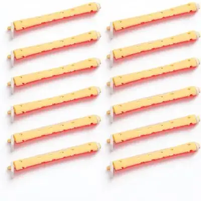 

12pcs Strong Plastic Perm Rods Compact Hair Curlers No Heat Curling Tools For Women Portable Home Travel Use Short Long Hair