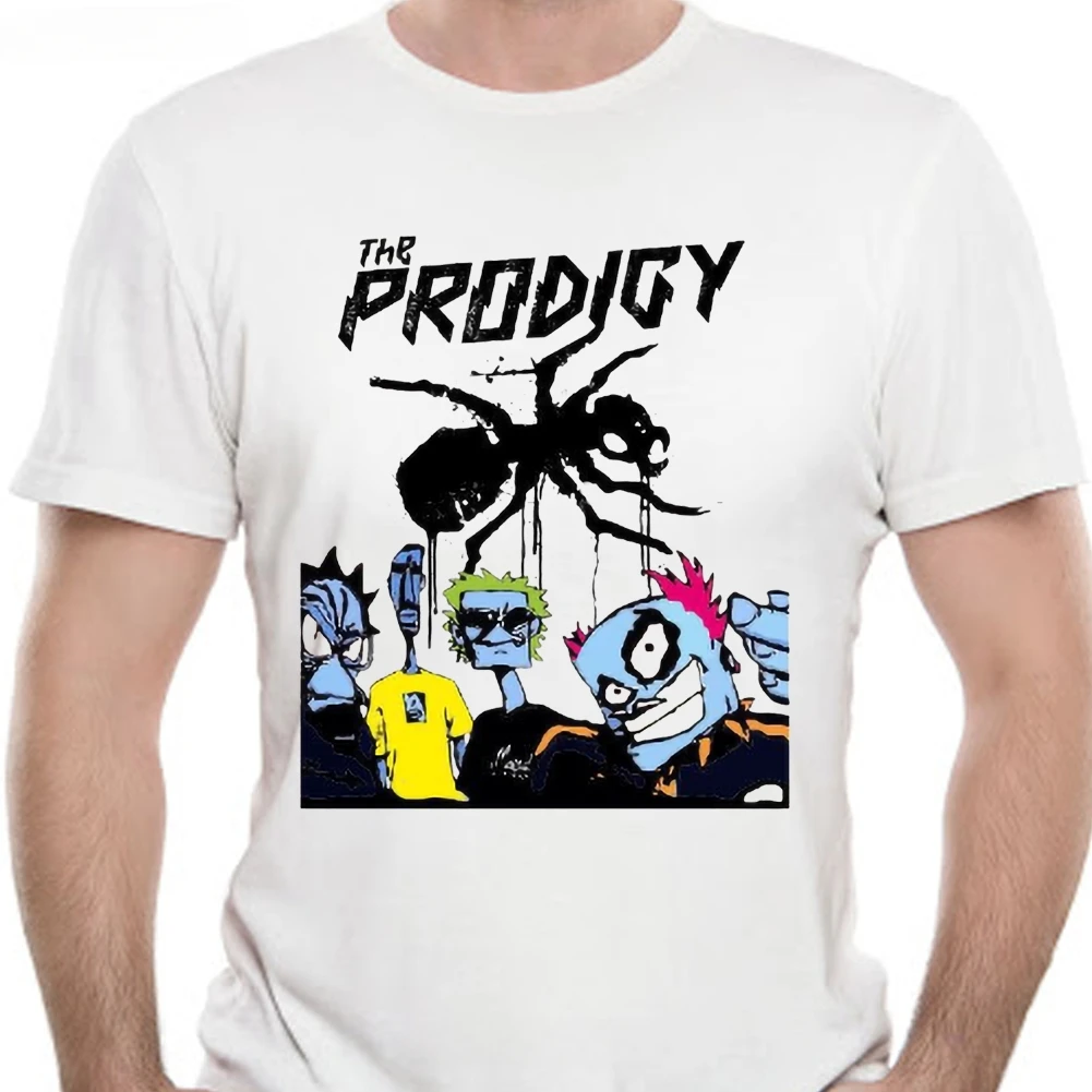 Men T Shirt  T-shirt Prodigy The Fat of the Land white Women male brand teeshirt men summer cotton Informal manga Sweatshirt