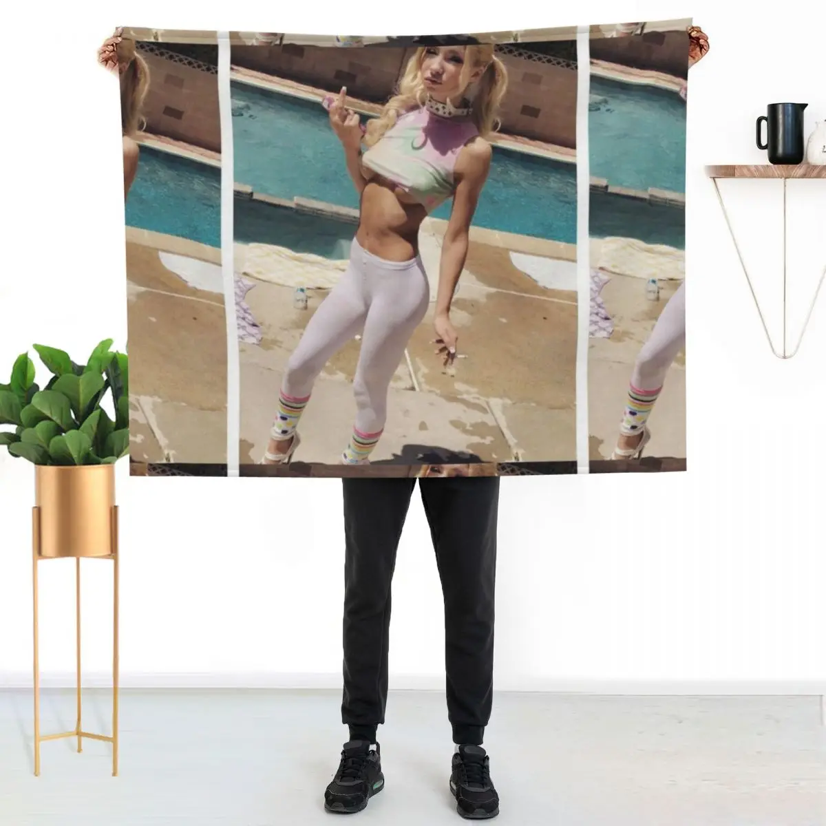 Kenzie Reeves is a bad girl Throw Blanket sofa bed Soft Plaid Luxury Designer Thermal Warm Blankets