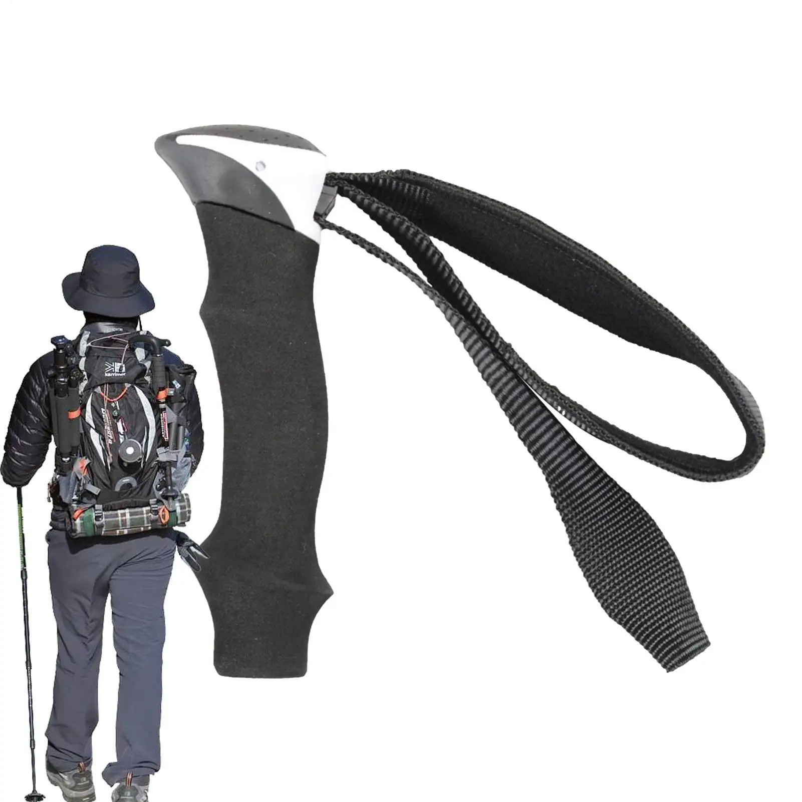 

Walking Rod Hand Grip Ergonomic Handle Hiking Pole Handle, for Outdoor Activities Rock Climbing Mountaineering Camping Travel