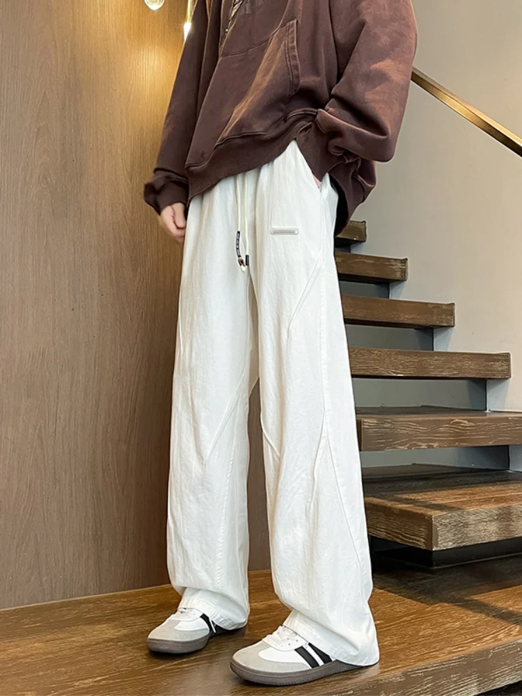 

Trendy Straight Leg Workwear Pants for Teens Spring New Arrival Loose Fit Casual Trousers Youthful Style Floor-Length Boots