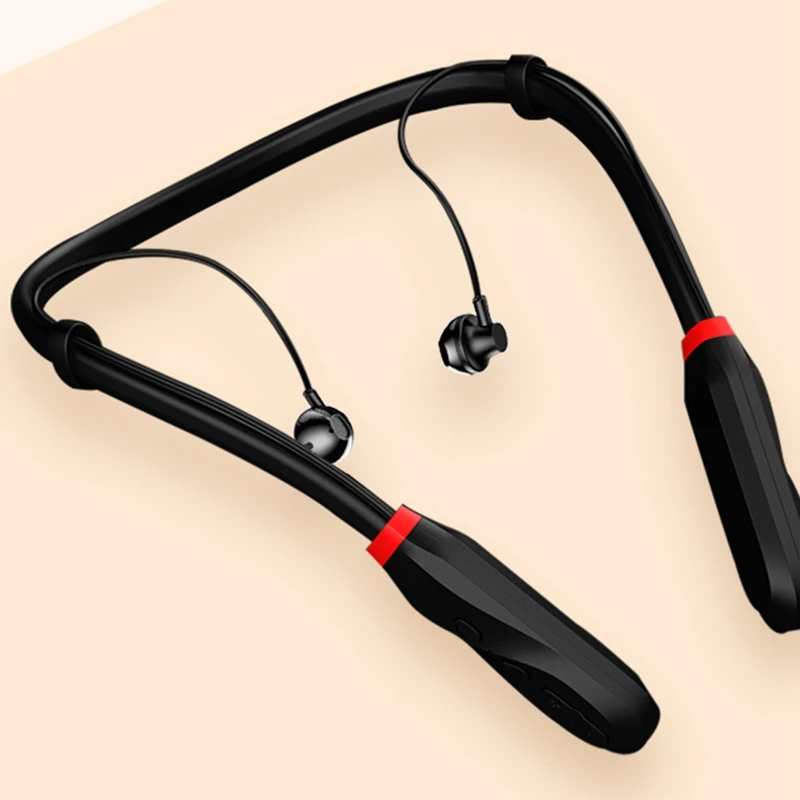 Bluetooth-наушники с шейным ремешком, беспроводные стереонаушники с очень длительным временем воспроизведения и микрофоном, спортивные водонепроницаемые наушники