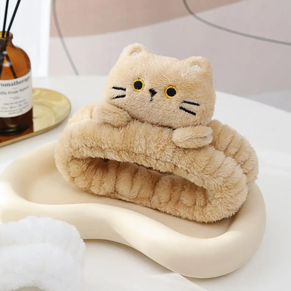 Cartoon Cat Coral Fleece Head Bands Cute Soft Makeup Wash Face Hairbands Hair Accessories Elastic Women Girls Headwear