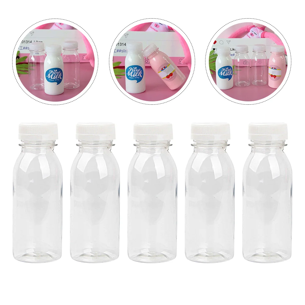 

Yogurt Bottle Wide Mouth Bottles Milk Storage Juice Transparent PET Clear Water