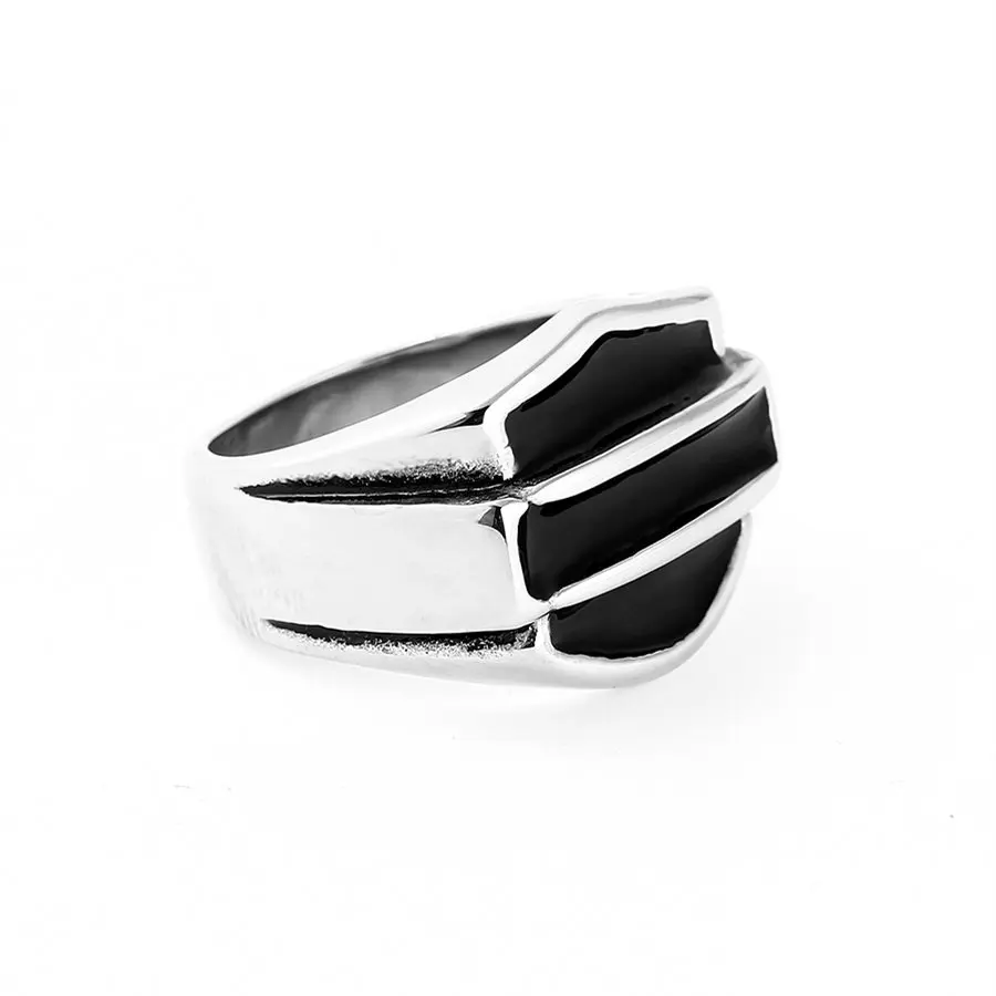 Vintage Shield Titanium Steel Ring New Retro Hip-hop Viking Biker Jewelry Men\'s Cool Party Ring