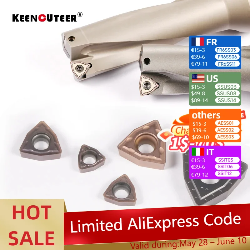 Fast Violent Drill Blade WCMT CNC Machine Tool Milling Tools Carbide Insert Stainless Steel Steel Tool Head WCMX U Drill Blade