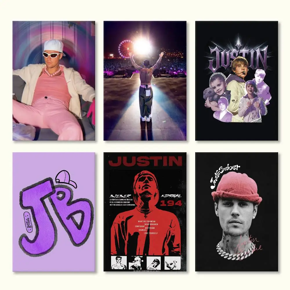 Póster de J-Justin Bieber Coachella, arte de pared de calidad HD, carteles Retro para decoración de paredes del hogar, autoadhesivo