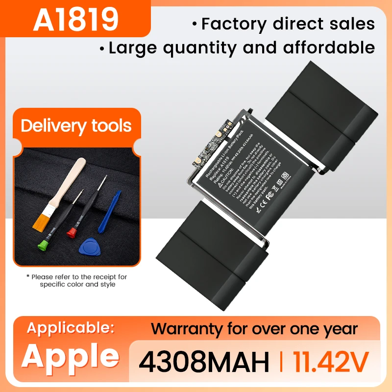 

A1819 Battery for Apple MacBook Pro 13'' Touch Bar A1706 Late 2016 Mid 2017 EMC 3071 EMC 3163 MLH12LL/A MPXV2LL/A