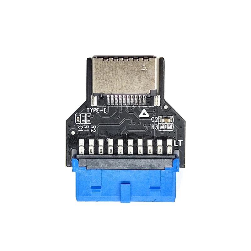 Type E USB3.1 Front Panel Socket USB 3.0 19 Pin to TYPE-E 20Pin Header Extension Adapter for PC Motherboard Connector Riser