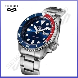 Seiko-男性用5つの機械式時計,防水スチールバンド,回転,デジタル,オリジナル100%,自動腕時計,srd53k1